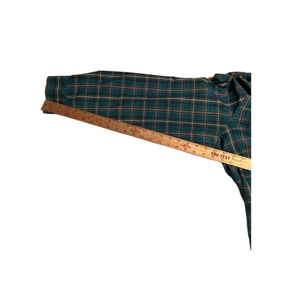 Chaps Long Sleeve Men’s Large Blue with Navy, Orange White Small Stripes - Picture 8 of 9